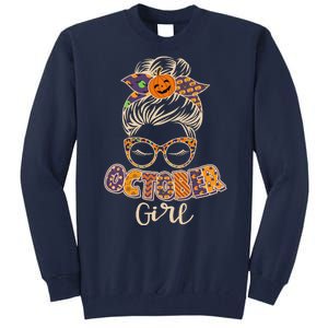 Cute Halloween Patterns October Girl Tall Sweatshirt