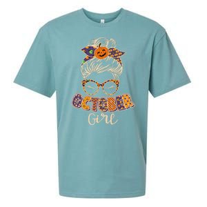 Cute Halloween Patterns October Girl Sueded Cloud Jersey T-Shirt