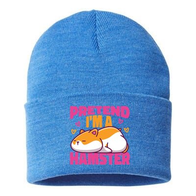 Cute Hamster Pretend I'm A Hamster Gift Sustainable Knit Beanie