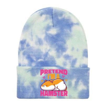 Cute Hamster Pretend I'm A Hamster Gift Tie Dye 12in Knit Beanie