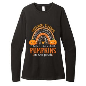 Cute Halloween Preschool Teacher I Teach The Cutest Pumpkins Gift Womens CVC Long Sleeve Shirt