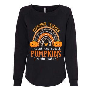 Cute Halloween Preschool Teacher I Teach The Cutest Pumpkins Gift Womens California Wash Sweatshirt