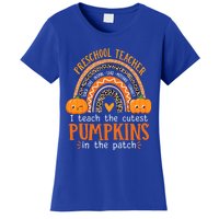 Cute Halloween Preschool Teacher I Teach The Cutest Pumpkins Gift Women's T-Shirt