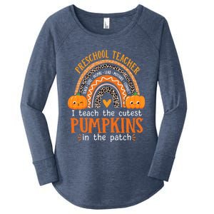 Cute Halloween Preschool Teacher I Teach The Cutest Pumpkins Gift Women's Perfect Tri Tunic Long Sleeve Shirt