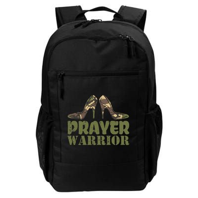 Camo Heels Prayer Warrior Faith God Jesus Christian Backpack