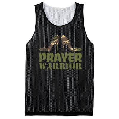 Camo Heels Prayer Warrior Faith God Jesus Christian Mesh Reversible Basketball Jersey Tank