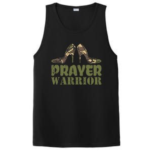 Camo Heels Prayer Warrior Faith God Jesus Christian PosiCharge Competitor Tank