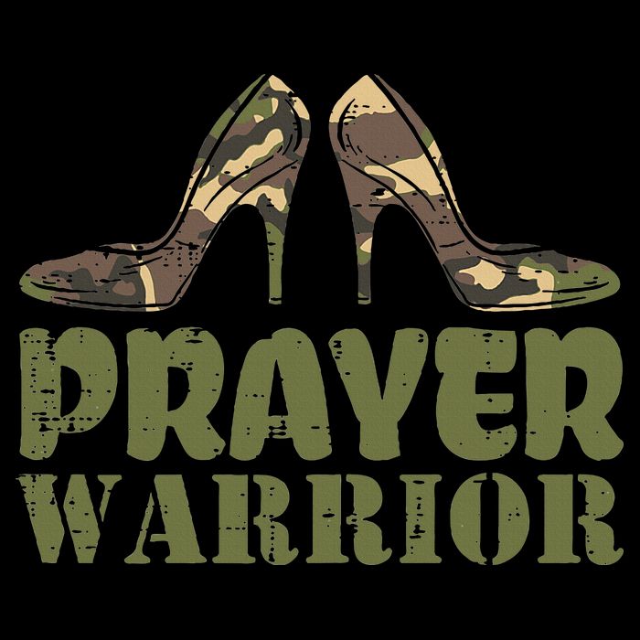 Camo Heels Prayer Warrior Faith God Jesus Christian Zip Tote Bag