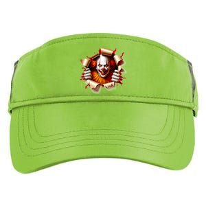 Creepy Halloween Peeking Through Clown Adult Drive Performance Visor