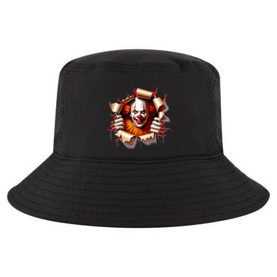 Creepy Halloween Peeking Through Clown Cool Comfort Performance Bucket Hat