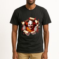Creepy Halloween Peeking Through Clown Tall T-Shirt