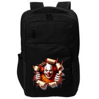 Creepy Halloween Peeking Through Clown Impact Tech Backpack