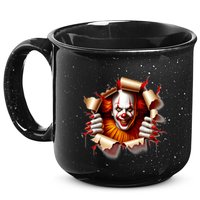 Creepy Halloween Peeking Through Clown 15oz Campfire Ceramic Mug