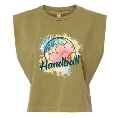 Colorful Handball Player Sport Ball Handball Gift Garment-Dyed Women's Muscle Tee