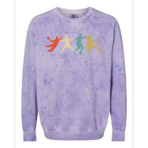 Colorful Handball Players Handball Team Handball Gift Colorblast Crewneck Sweatshirt