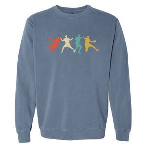 Colorful Handball Players Handball Team Handball Gift Garment-Dyed Sweatshirt