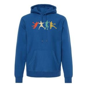 Colorful Handball Players Handball Team Handball Gift Premium Hoodie