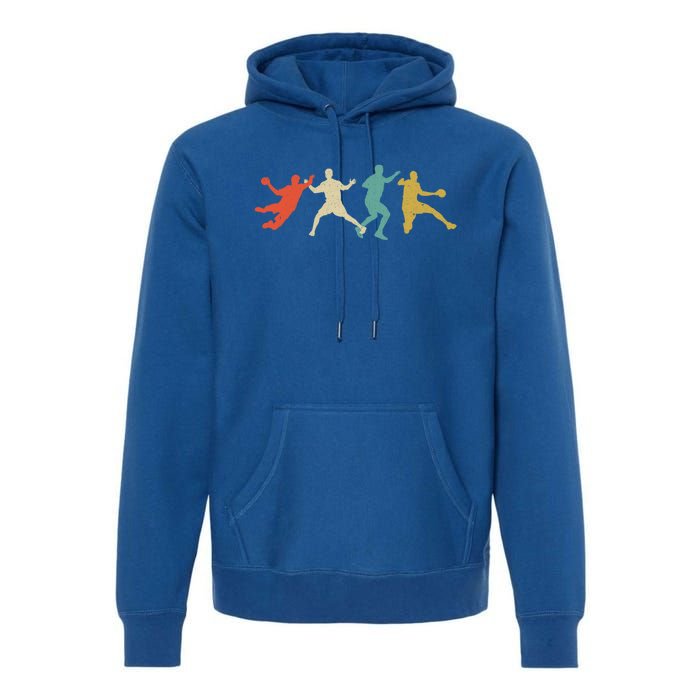 Colorful Handball Players Handball Team Handball Gift Premium Hoodie