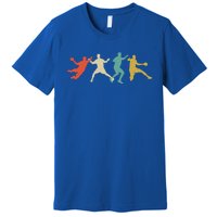 Colorful Handball Players Handball Team Handball Gift Premium T-Shirt