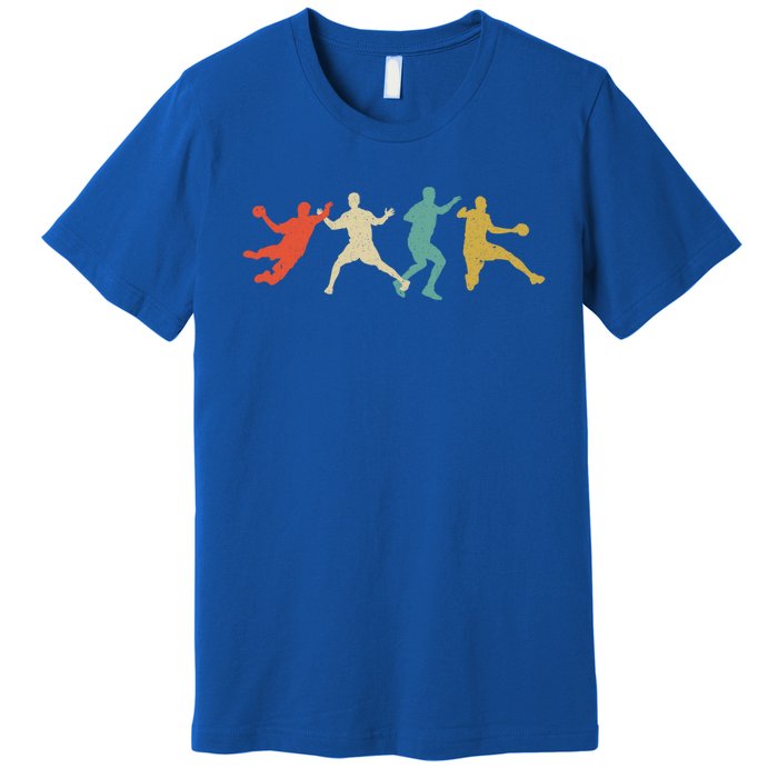 Colorful Handball Players Handball Team Handball Gift Premium T-Shirt