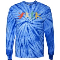 Colorful Handball Players Handball Team Handball Gift Tie-Dye Long Sleeve Shirt