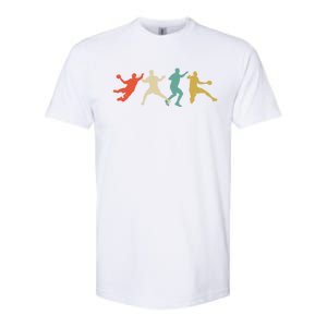 Colorful Handball Players Handball Team Handball Gift Softstyle CVC T-Shirt