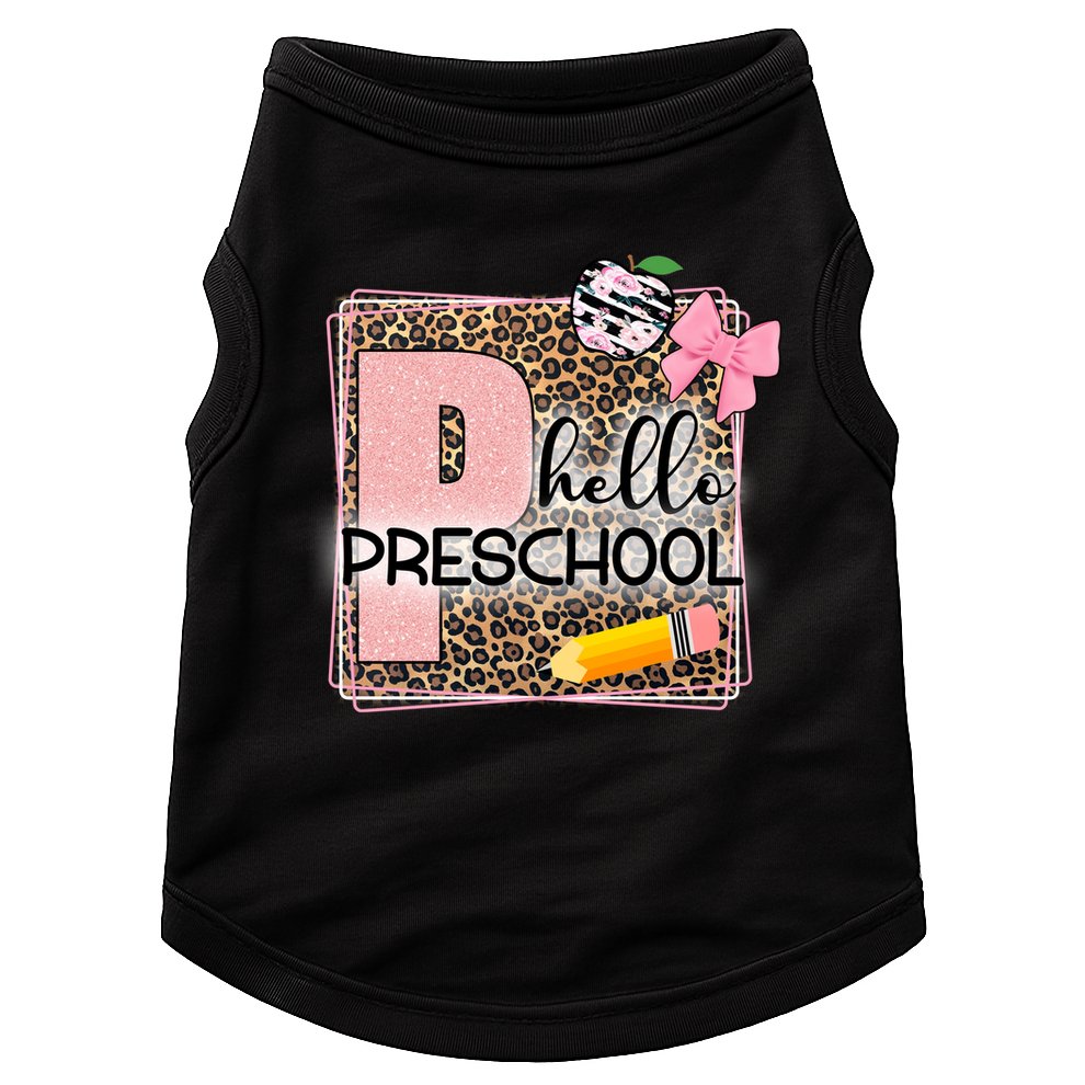 Cute Hello Pre School Teachers Students Doggie Tank