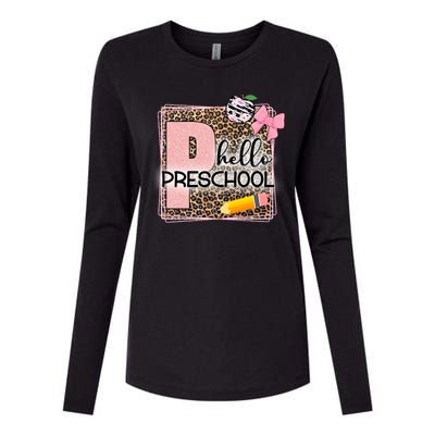 Cute Hello Pre School Teachers Students Womens Cotton Relaxed Long Sleeve T-Shirt