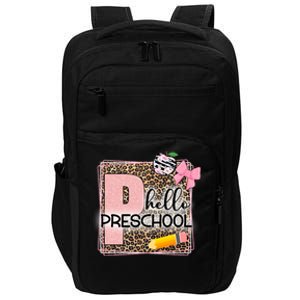 Cute Hello Pre School Teachers Students Impact Tech Backpack