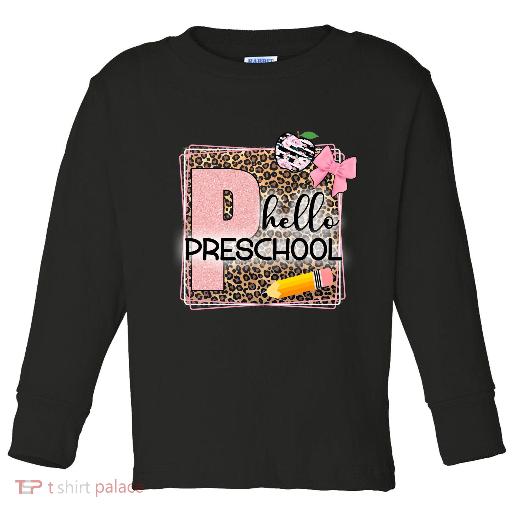 Cute Hello Pre School Teachers Students Toddler Long Sleeve Shirt