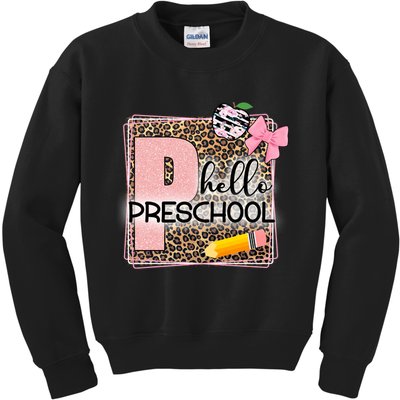Cute Hello Pre School Teachers Students Kids Sweatshirt