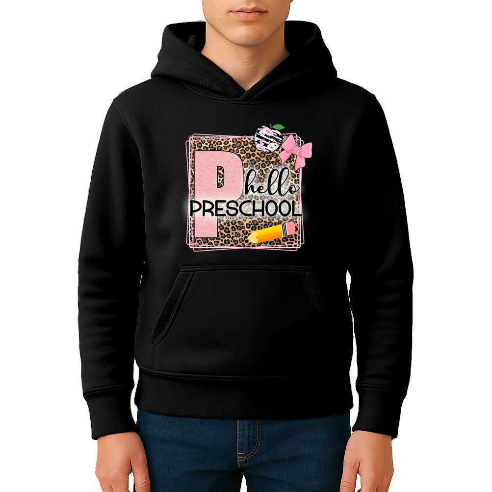 Cute Hello Pre School Teachers Students Kids Hoodie