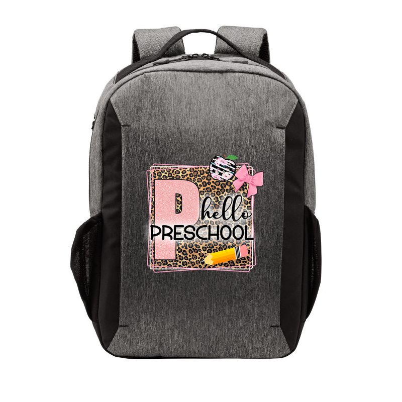 Cute Hello Pre School Teachers Students Vector Backpack