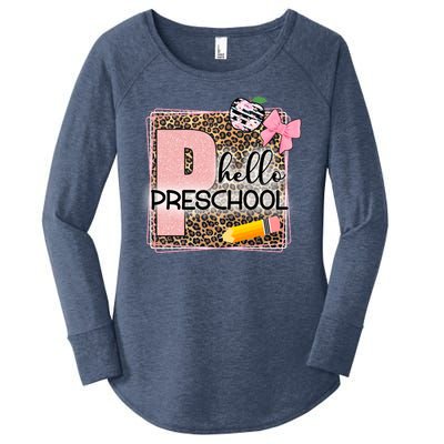 Cute Hello Pre School Teachers Students Women's Perfect Tri Tunic Long Sleeve Shirt