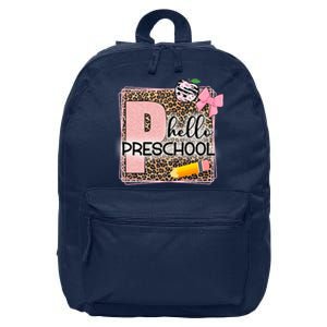 Cute Hello Pre School Teachers Students 16 in Basic Backpack