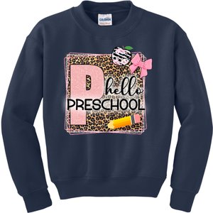 Cute Hello Pre School Teachers Students Kids Sweatshirt