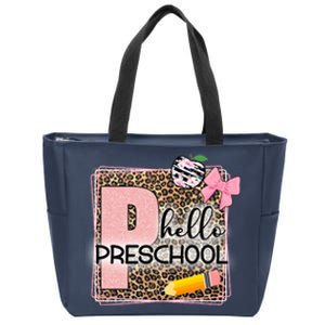 Cute Hello Pre School Teachers Students Zip Tote Bag