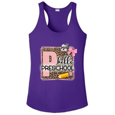 Cute Hello Pre School Teachers Students Ladies PosiCharge Competitor Racerback Tank