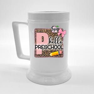 Cute Hello Pre School Teachers Students Beer Stein