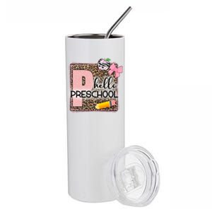 Cute Hello Pre School Teachers Students Stainless Steel Tumbler