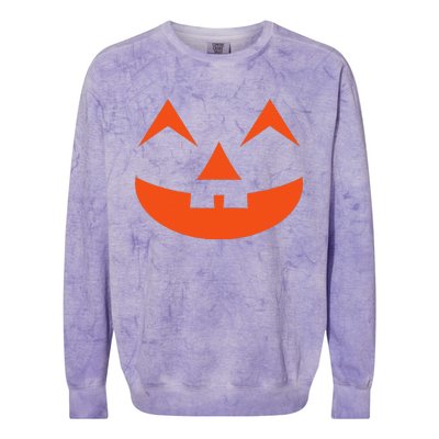 Creepy Halloween Pumpkin Face Halloween Jack O Lanterns Colorblast Crewneck Sweatshirt