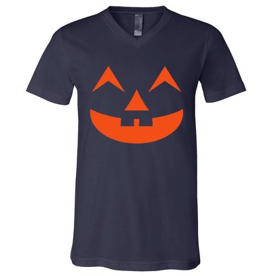 Creepy Halloween Pumpkin Face Halloween Jack O Lanterns V-Neck T-Shirt