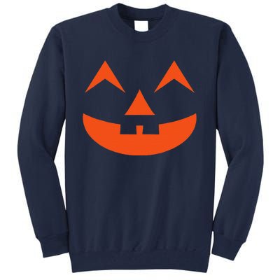 Creepy Halloween Pumpkin Face Halloween Jack O Lanterns Tall Sweatshirt