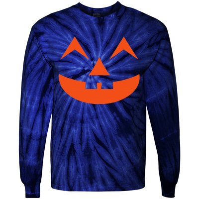 Creepy Halloween Pumpkin Face Halloween Jack O Lanterns Tie-Dye Long Sleeve Shirt