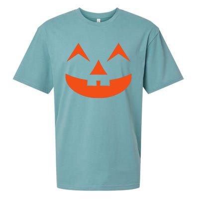 Creepy Halloween Pumpkin Face Halloween Jack O Lanterns Sueded Cloud Jersey T-Shirt