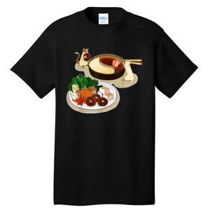 Chinese Hot Pot Asian Foodie Cuisine Cat Tall T-Shirt