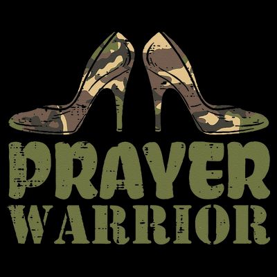 Camo Heels Prayer Warrior Faith God Jesus Christian T-Shirt