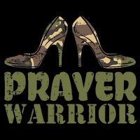 Camo Heels Prayer Warrior Faith God Jesus Christian T-Shirt