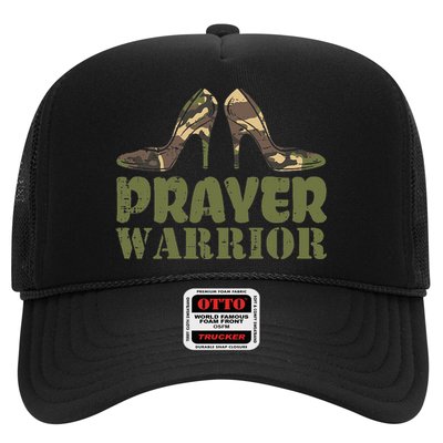 Camo Heels Prayer Warrior Faith God Jesus Christian Hat
