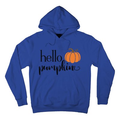 Cute Hello Pumpkin Thanksgiving Autumn Fall Leaves Design Funny Hoodie